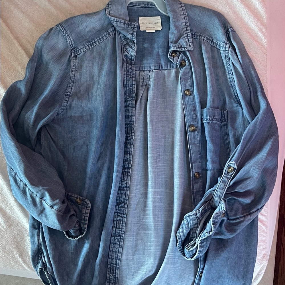 Blue Denim Relaxed Jean Jacket Loose Fit